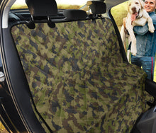 Load image into Gallery viewer, Camo Back Seat Cover For Pets Fits Cars, SUVS and Trucks Camouflage Green, Gray, Brown