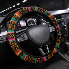 Load image into Gallery viewer, Leopard Print With Serape Pattern Steering Wheel Cover
