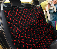 Load image into Gallery viewer, Black With Red Chili Pepper Pattern Back Seat Cover For Pets