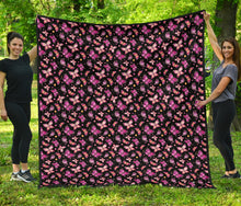 Load image into Gallery viewer, Black With Colorful Butterfly Pattern Quilt