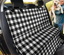 Load image into Gallery viewer, Black White Buffalo Plaid Pet Hammock To Match Front Seat Covers