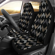 Load image into Gallery viewer, Black, Gray, Tan, White and Beige Car Seat Covers Boho Ethnic Style Pattern