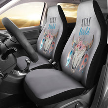Load image into Gallery viewer, Smoke Ombre Boho Skull Stay Wild Seat Covers