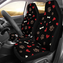 Load image into Gallery viewer, Dog Love Pattern Car Seat Covers Set Black, Red and Brown