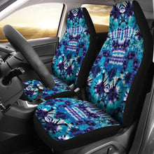 Load image into Gallery viewer, Tie Dye Teal, Purple, Blue Car Seat Covers Set