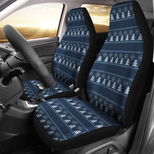 Load image into Gallery viewer, Blue Winter Knit Car Seat Covers Set