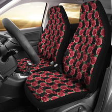 Load image into Gallery viewer, Vintage Rose Car Seat Covers Roses Pink Red and Black