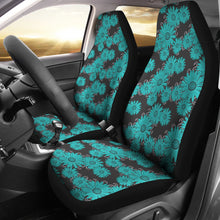 Load image into Gallery viewer, Rustic Teal Daisy Chalky Style Art Car Seat Covers Universal Fit