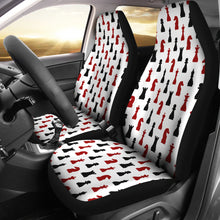 Load image into Gallery viewer, White With Red and Black Chess Pieces Pattern Car Seat Covers