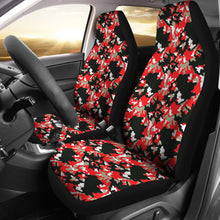 Load image into Gallery viewer, Black Red and Gray Skull Camouflage Camo Car Seat Covers