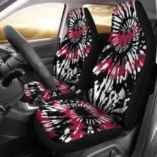 Load image into Gallery viewer, Red White Black Tie Dye Abstract Car Seat Covers