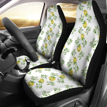 Load image into Gallery viewer, White With Lemon Pattern Car Seat Covers Set of 2
