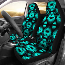 Load image into Gallery viewer, Dark Teal Winter Camp Car Seat Covers
