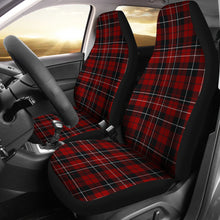 Load image into Gallery viewer, Dark Red, Black, White, Plaid Car Seat Covers Set