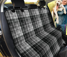 Load image into Gallery viewer, Gray, Black and White Tartan Plaid Back Seat Cover For Pets