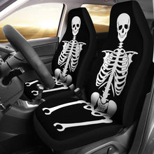 Load image into Gallery viewer, Skeleton Car Seat Covers Set of 2 Black and White