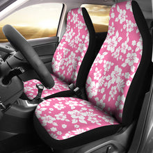 Load image into Gallery viewer, Pink and White Hibiscus Hawaiian Flower Pattern Car Seat Covers
