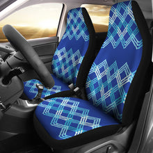 Load image into Gallery viewer, Blue Teal White Car Seat Covers