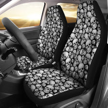 Load image into Gallery viewer, Black and Gray Skulls Roses Car Seat Covers