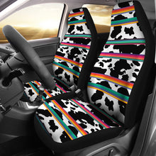Load image into Gallery viewer, Cow With Serape Pattern Car Seat Covers Set