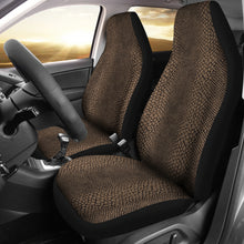 Load image into Gallery viewer, Brown Black Reptile Snake Skin Car Seat Covers