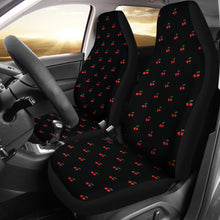 Load image into Gallery viewer, Black With Red Cherry Pattern Car Seat Covers

