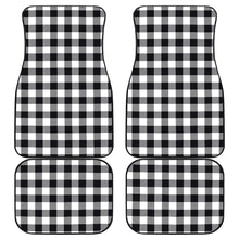Load image into Gallery viewer, Black and White Buffalo Plaid Front and Back Floor Mats