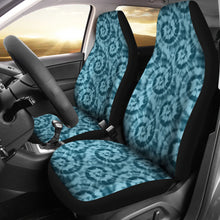 Load image into Gallery viewer, Teal Tie Dye Car Seat Covers To Match With Back Seat