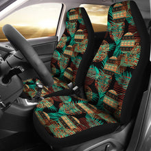 Load image into Gallery viewer, Green Leaf Tribal Car Seat Covers