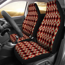Load image into Gallery viewer, Old Playing Card Suits Pattern Car Seat Covers Red and Black