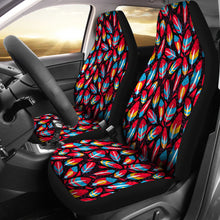 Load image into Gallery viewer, Red Feathers Car Seat Covers