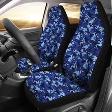 Load image into Gallery viewer, Blue Camouflage Car Seat Covers Camo