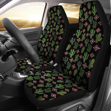 Load image into Gallery viewer, Green, Pink, Cactus Car Seat Covers Set Desert Southwestern