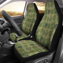Load image into Gallery viewer, Green Cactus Pattern Car Seat Covers Set of 2