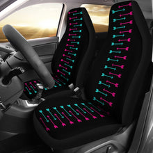 Load image into Gallery viewer, Black With Pink and Teal Arrows Car Seat Covers
