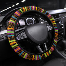 Load image into Gallery viewer, Leopard Serape Steering Wheel Cover