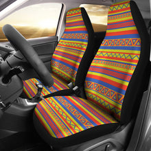 Load image into Gallery viewer, Colorful Car Seat Covers Set Ethnic, Boho, Aztec, Mexican Inspired, Orange, Yellow and Blue