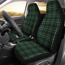 Load image into Gallery viewer, Dark Green and White Plaid Tartan Scottish Car Seat Covers