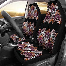 Load image into Gallery viewer, Black, Purple, Pink, Orange and White Ethnic Pattern Car Seat Covers