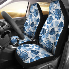 Load image into Gallery viewer, White and Blue Hibiscus Tropical Hawaiian Flower Pattern Car Seat Covers