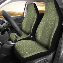 Load image into Gallery viewer, Green and Cream Leaves Pattern Car Seat Covers Set