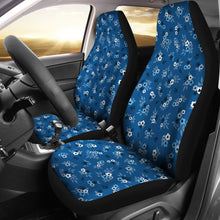 Load image into Gallery viewer, Blue Car Seat Covers With Flowers