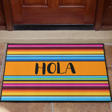 Load image into Gallery viewer, Hola Doormat With Colorful Serape Mexican Style Pattern