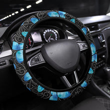Load image into Gallery viewer, Black and White Vine Steering Wheel Cover