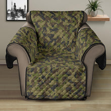 Load image into Gallery viewer, Camo Recliner Cover Protector Green, Brown and Gray Camouflage Slip Cover 28" Seat Width