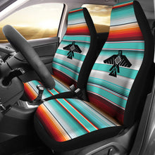 Load image into Gallery viewer, Turquoise Serape With Thunderbird Car Seat Covers