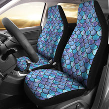 Load image into Gallery viewer, Purple Teal Blue Mermaid Scales Car Seat Covers