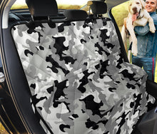 Load image into Gallery viewer, Gray, Black and White Camouflage Back Bench Seat Cover For Pets