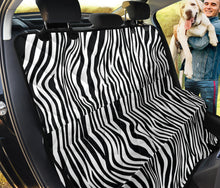 Load image into Gallery viewer, Black and White Zebra Stripes Print Back Bench Seat Cover For Pets