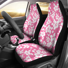 Load image into Gallery viewer, Pink and White Hibiscus Car Seat Covers To Match Back Seat